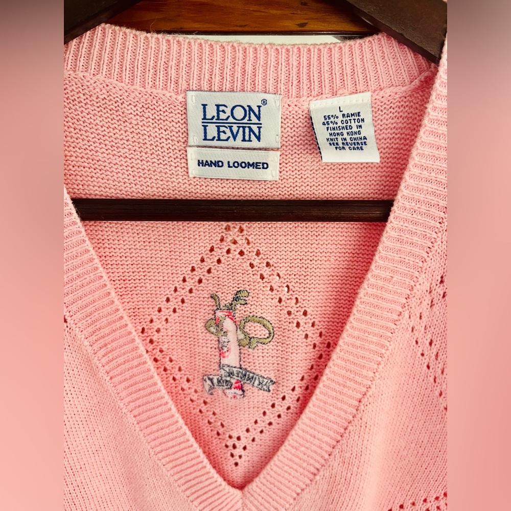 1980s Vintage Golf Embroidered Sweater Vest - Picture 3 of 7